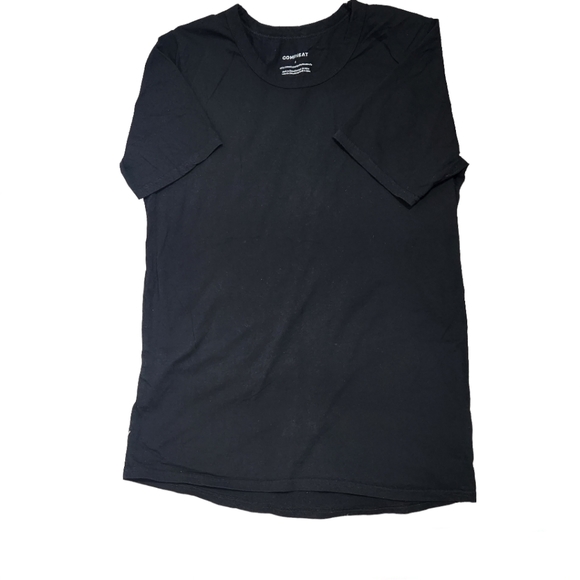 PACK OF 2 - Plain Black COMFNEAT Athletic Quick Dry Crew Neck T-Shirt - Picture 4 of 9